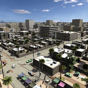 Town 1 with People and Cars