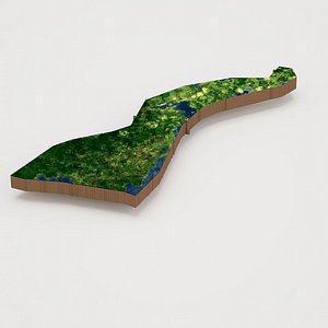 American Samoa Realistic 3D Terrain Map