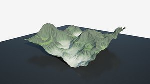 3D Highly detailed terrain model