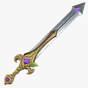 Stylized Fantasy RPG Weapon Sword Claymore Broadsword Buster Long Sword Two-handed Zweihander Magic