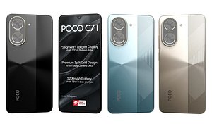 Xiaomi Poco C71 All Colors 3D model
