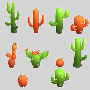3D Stylized Cactus Pack