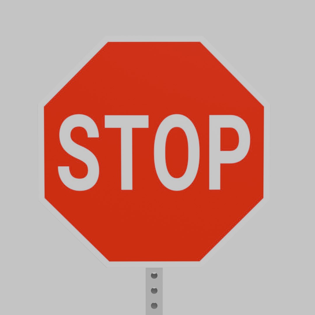 Stop Sign Model - TurboSquid 2392826