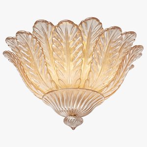 1stdibs Barovier and Toso chandelier Amber Rugiada model
