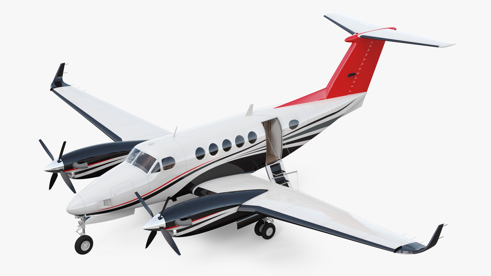Twin Turboprop Civil Utility Aircraft 3D model preview