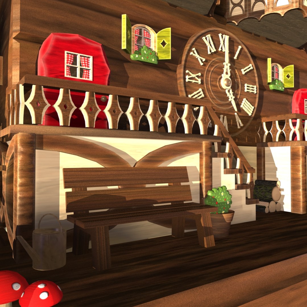 clock cuckoo 3d model