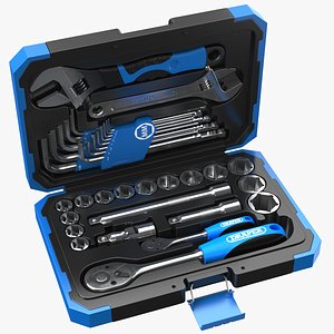 3D Detailed Wrenches Case model