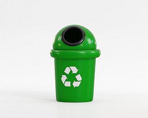 3D Recycle Bin 3d Model model