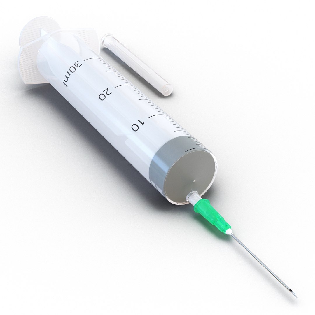 Disposable Syringe 30ml 3D Models Set 3D model preview