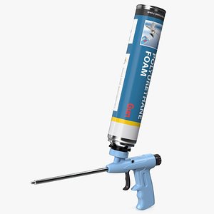 3D Polyurethane Spray Gun with Foam Balloon Assembled
