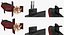 american military submarines rigged 3D model
