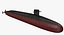 american military submarines rigged 3D model