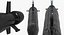american military submarines rigged 3D model