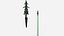 SciFi War Lance A03 Preto Verde - Design de arma de ficção científica