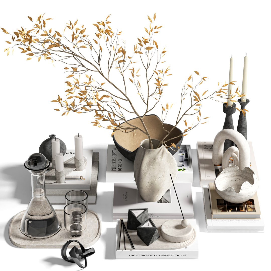 Decorative Set 17 Model - TurboSquid 2320973