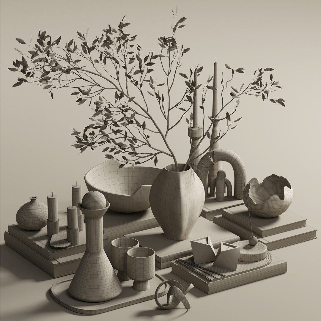 Decorative Set 17 Model - TurboSquid 2320973