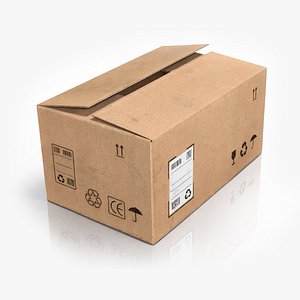Cardboard Package Box Rigged-Animated Carton