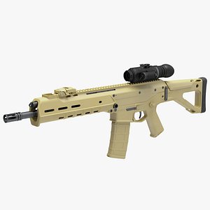 Combat Rifle with Thermal IR Scope
