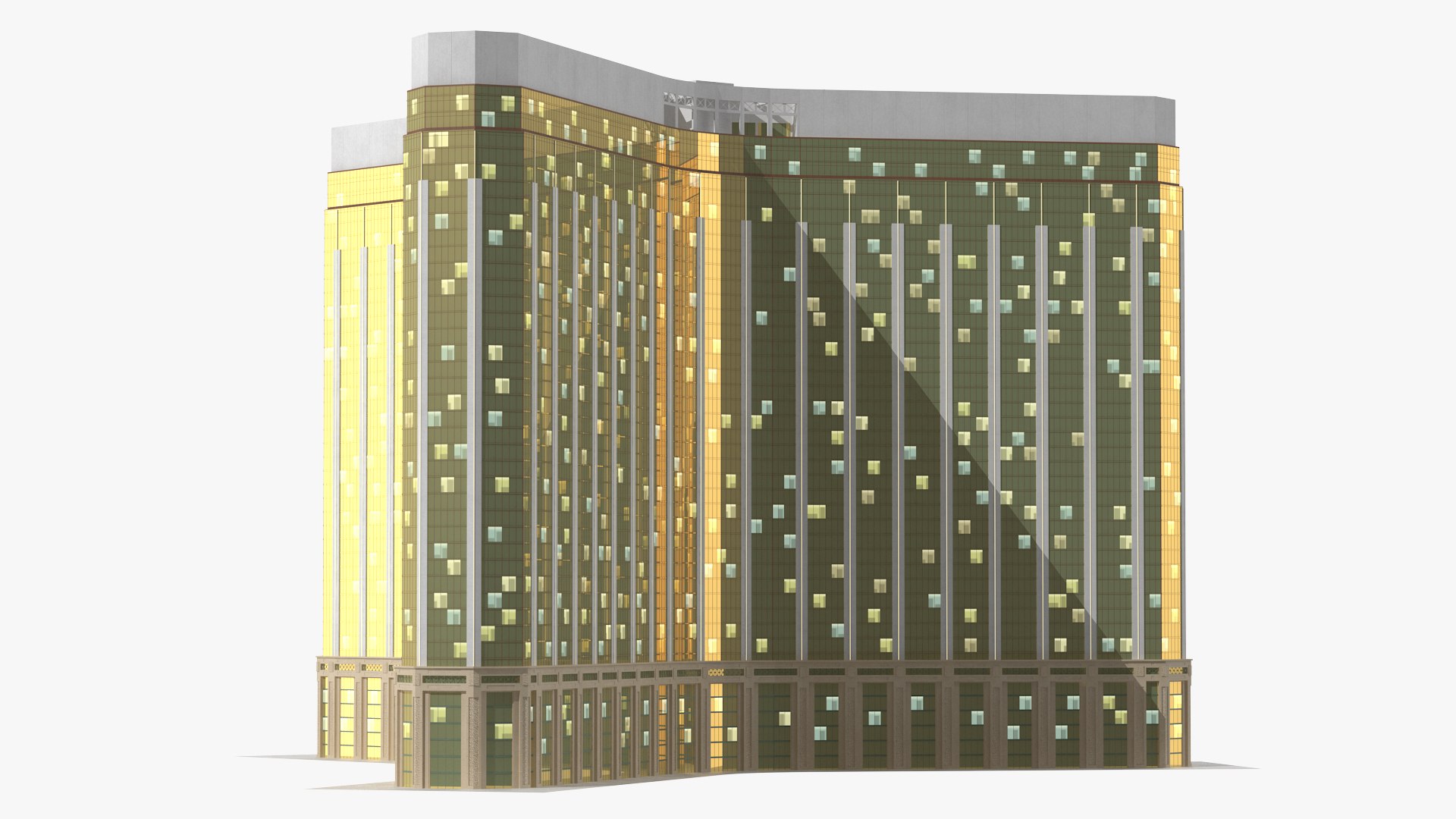 Mandalay Bay Night Glow 3D model preview
