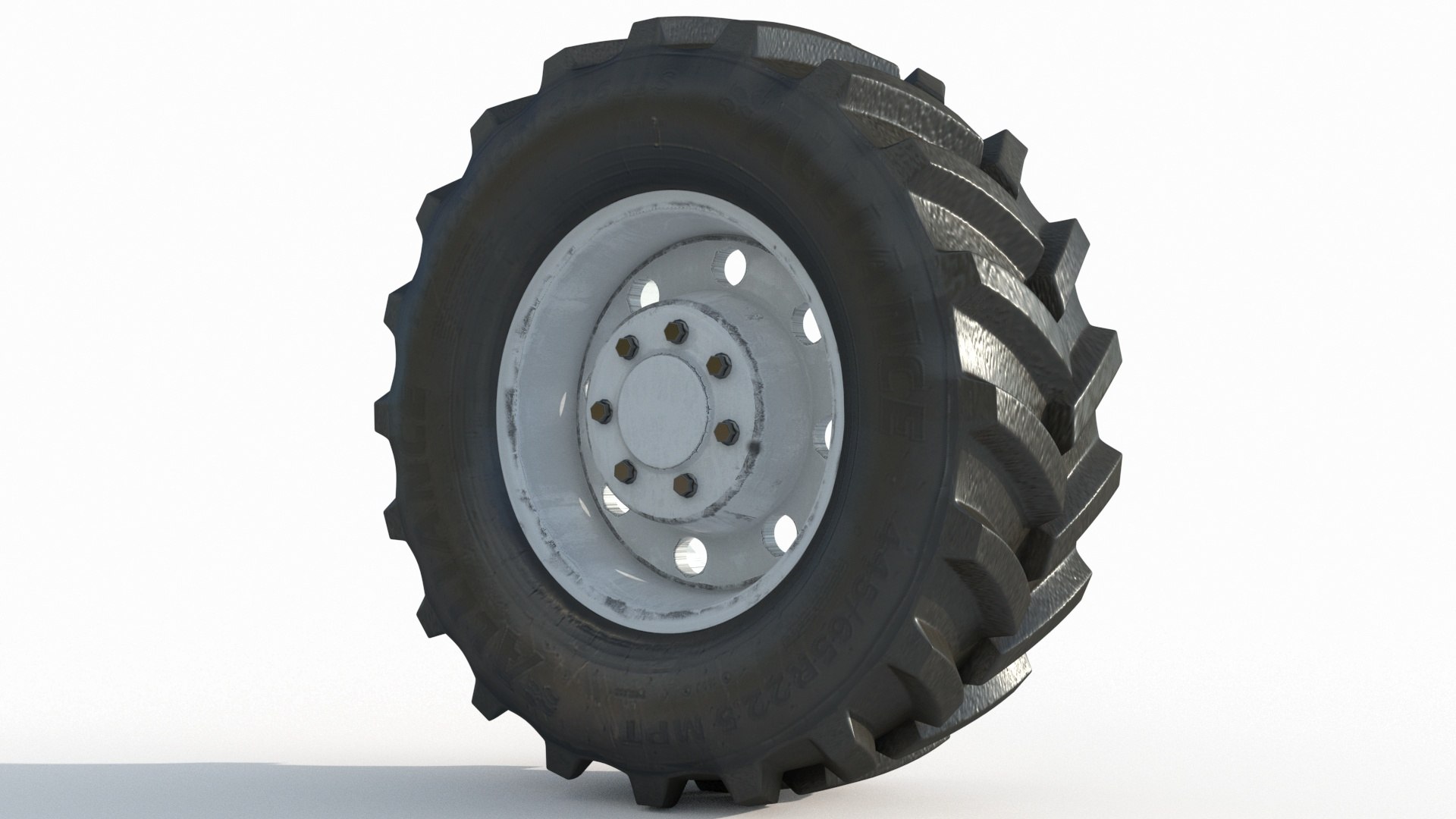 3D Model Tractor Wheel Rim Tire 1 - TurboSquid 2339392