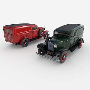 3D 1932 Ford Model 18 panel van