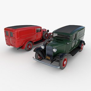 3D 1932 Ford Model 18 panel van