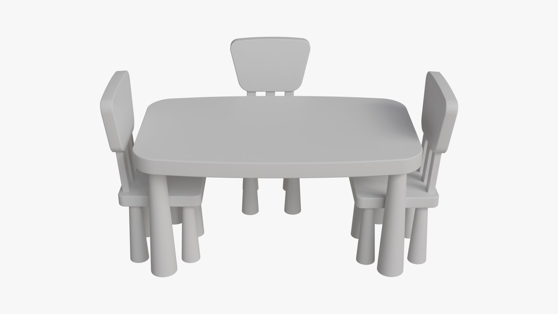 3D Model Kindergarten Table And Chair - TurboSquid 2640325