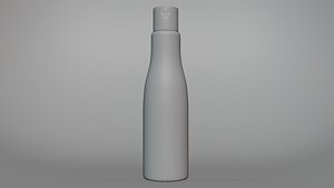 3D Minimalist Plastic Shampoo  Lotion Bottle 3D Model