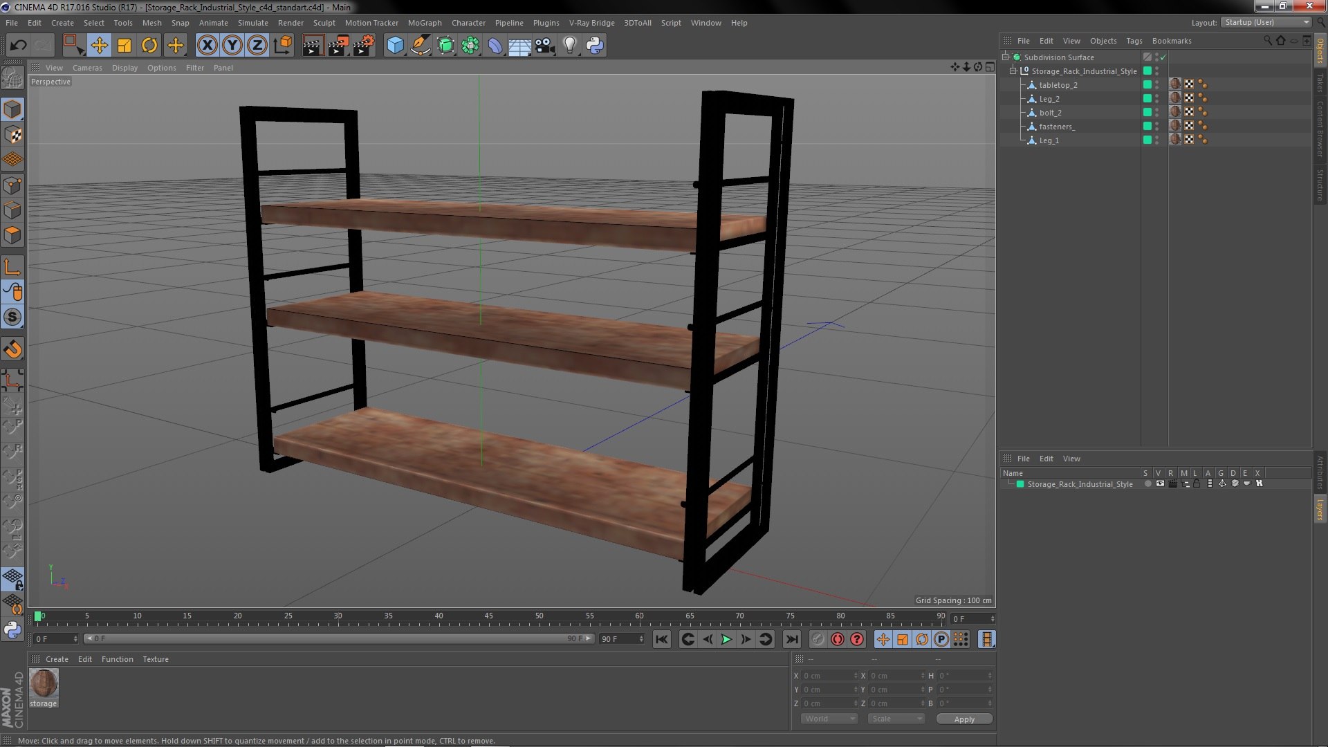 3D Storage Rack Industrial Style model - TurboSquid 1997447