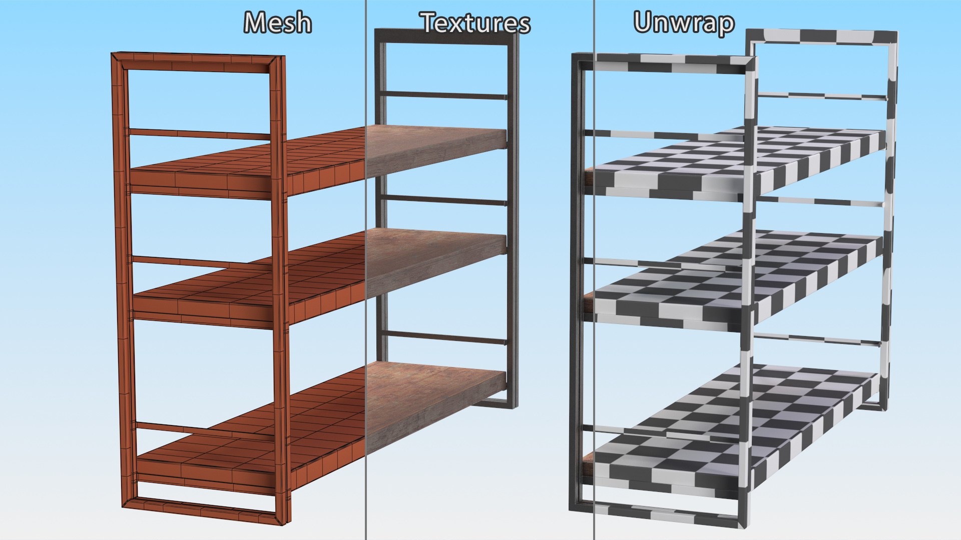 3D Storage Rack Industrial Style model - TurboSquid 1997447