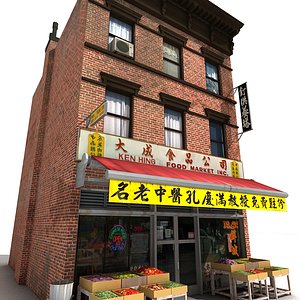 3d model china town building