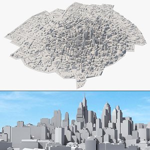 3D Modern Low Poly City model