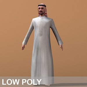 3d arab man character model