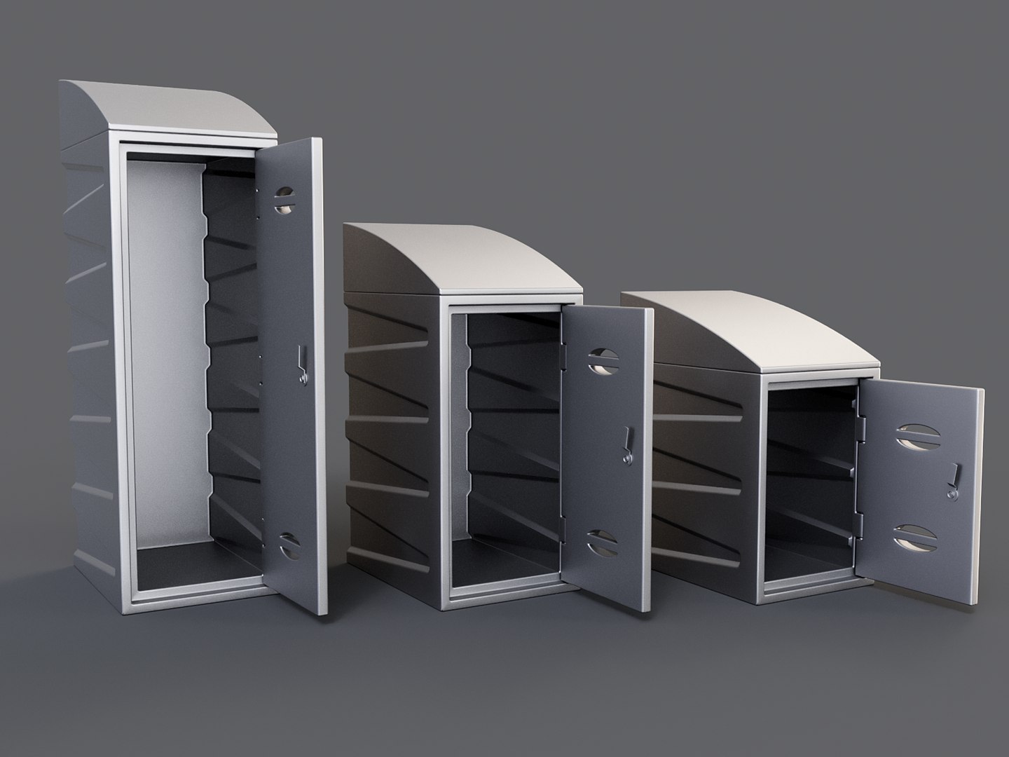 Plastic Storage Lockers PBR 3D Model - TurboSquid 2003906