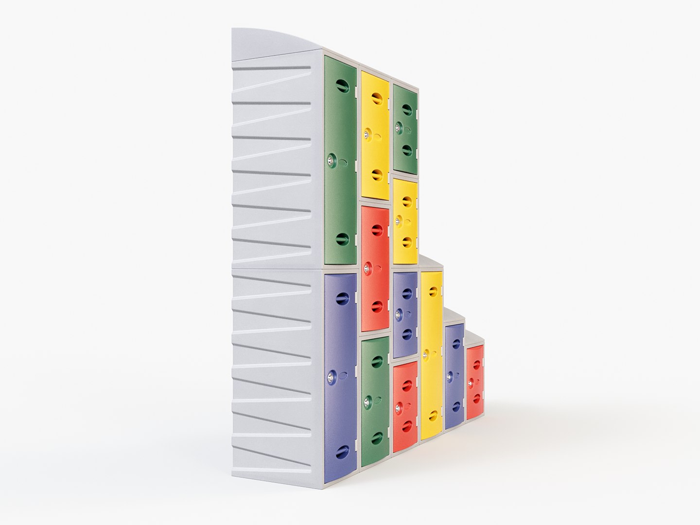 Plastic Storage Lockers PBR 3D Model - TurboSquid 2003906