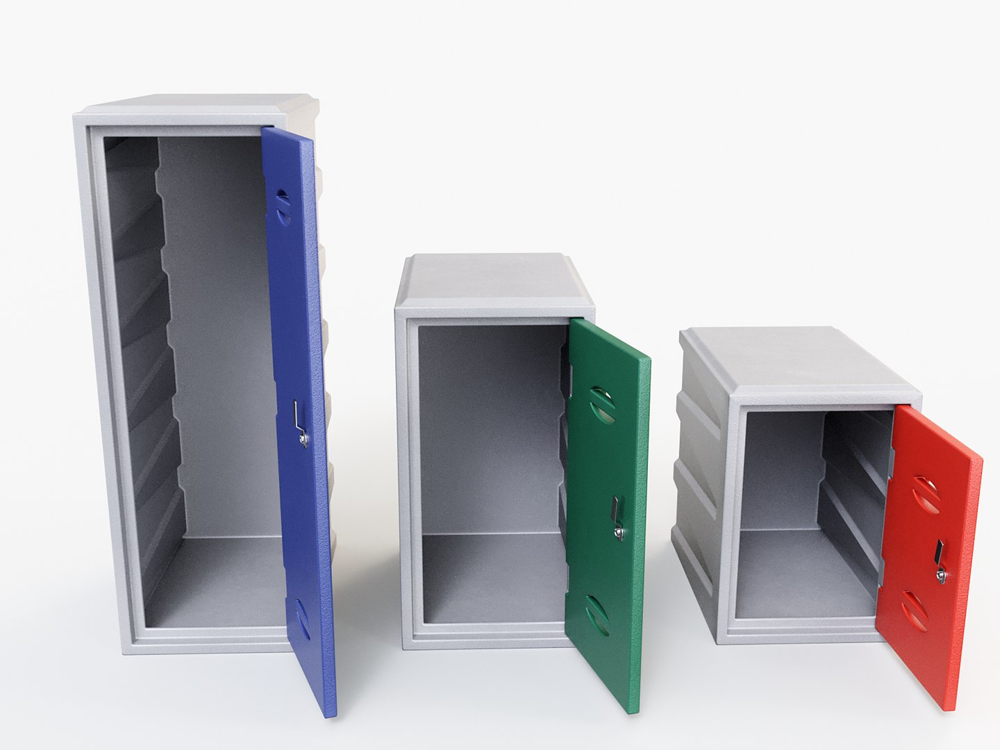 Plastic Storage Lockers PBR 3D Model - TurboSquid 2003906