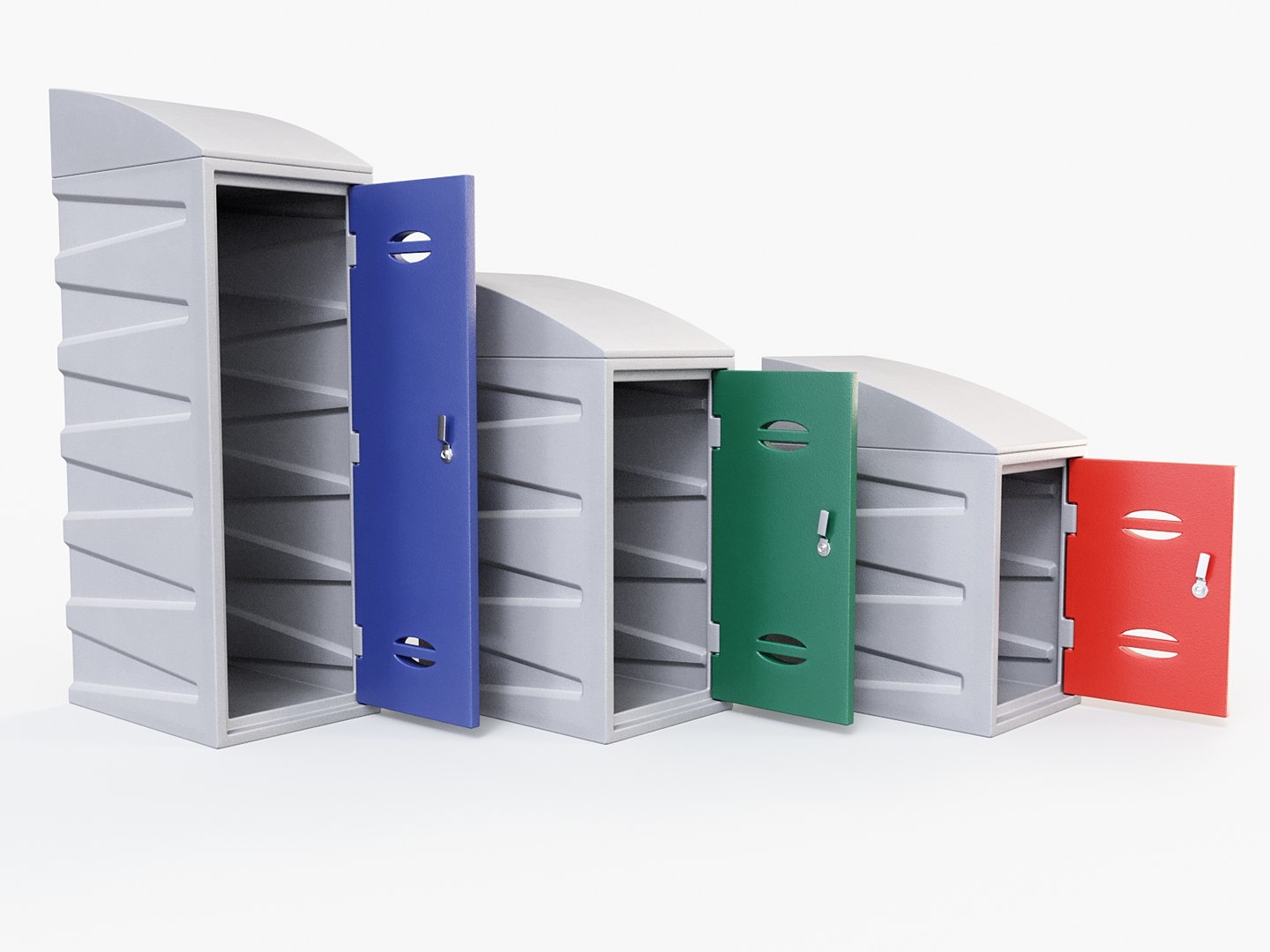 Plastic Storage Lockers PBR 3D Model - TurboSquid 2003906