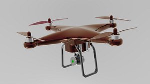 3D Precision UAV Camera Drone High Detail 3D Model