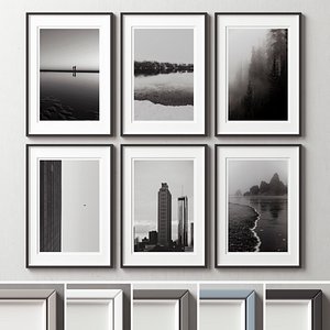 3D model picture frames set -143