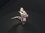 Dragón gris de dibujos animados aparejado Low-poly modelo 3d