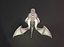 Dragón gris de dibujos animados aparejado Low-poly modelo 3d