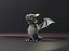Dragón gris de dibujos animados aparejado Low-poly modelo 3d