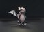 Dragón gris de dibujos animados aparejado Low-poly modelo 3d