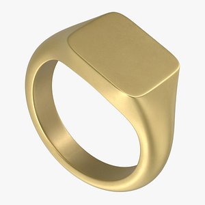 square signet ring 3D model