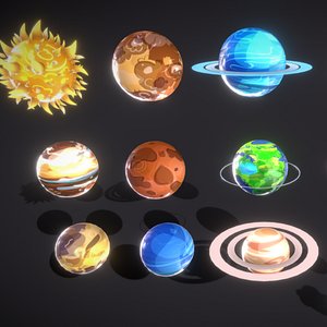 Cartoon Solar System1