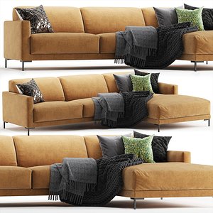 3D model Rolf benz Freistil 141 L sofa 2020