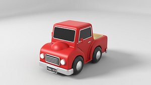 cartoon car red 3D