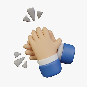 3D Clapping Icon model