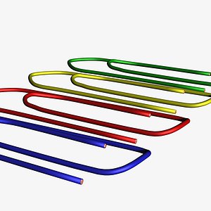 paperclips lightwave 3d model