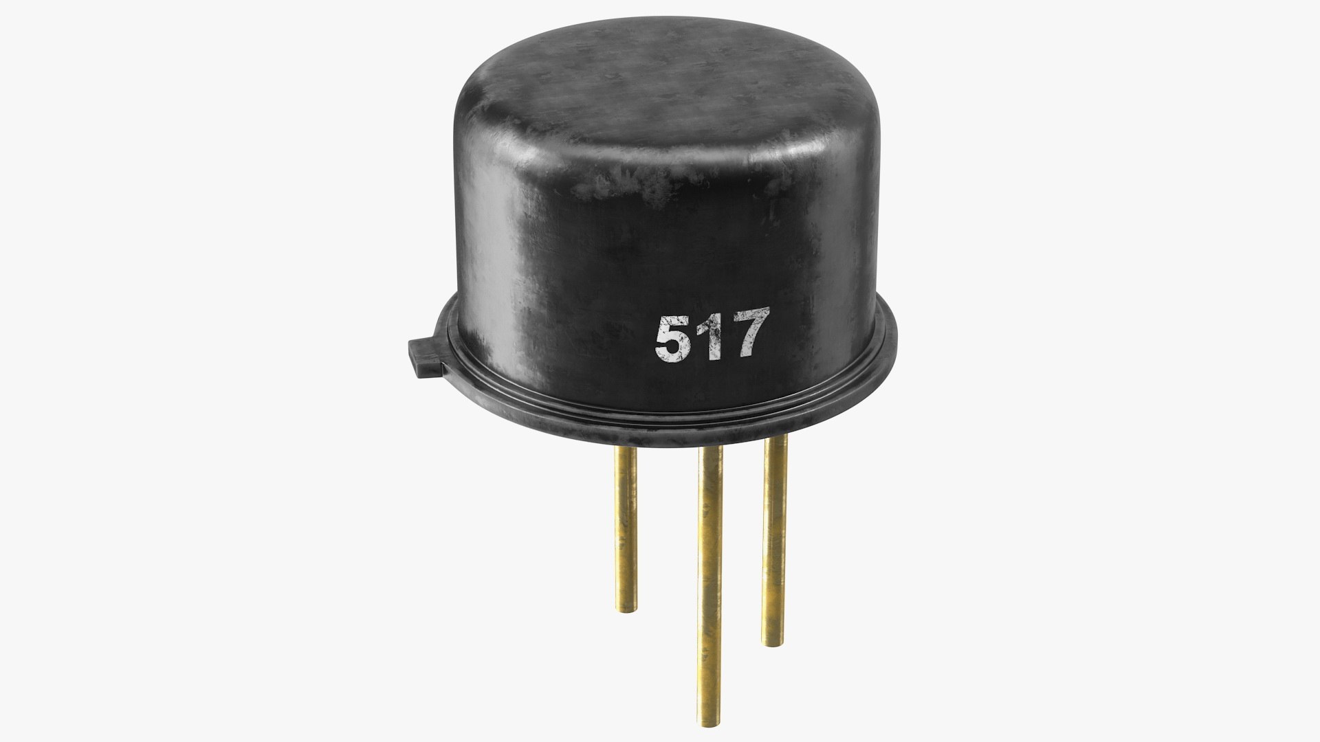 Vintage PNP Silicon Planar Transistor 3D model preview
